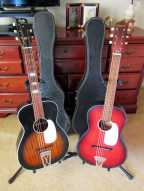 1960s Stella and Conrad Project Parlor Guitars with Cases
